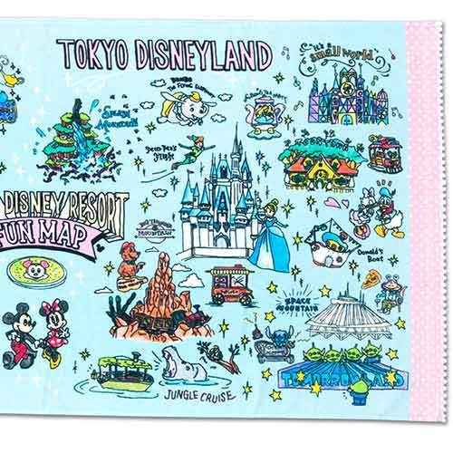 TDR - Tokyo Disney Resort Fun Map Collection - Bath Towel