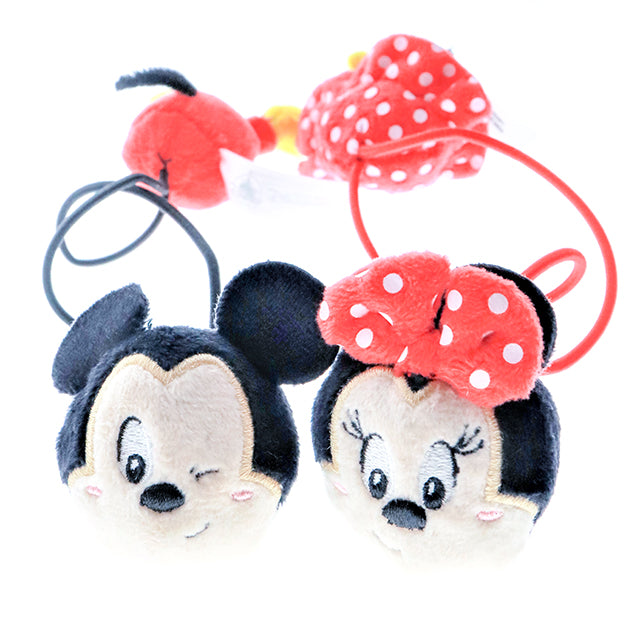 HKDL - Cute Friends Mickey and Minnie Plush Hair Accessories Set