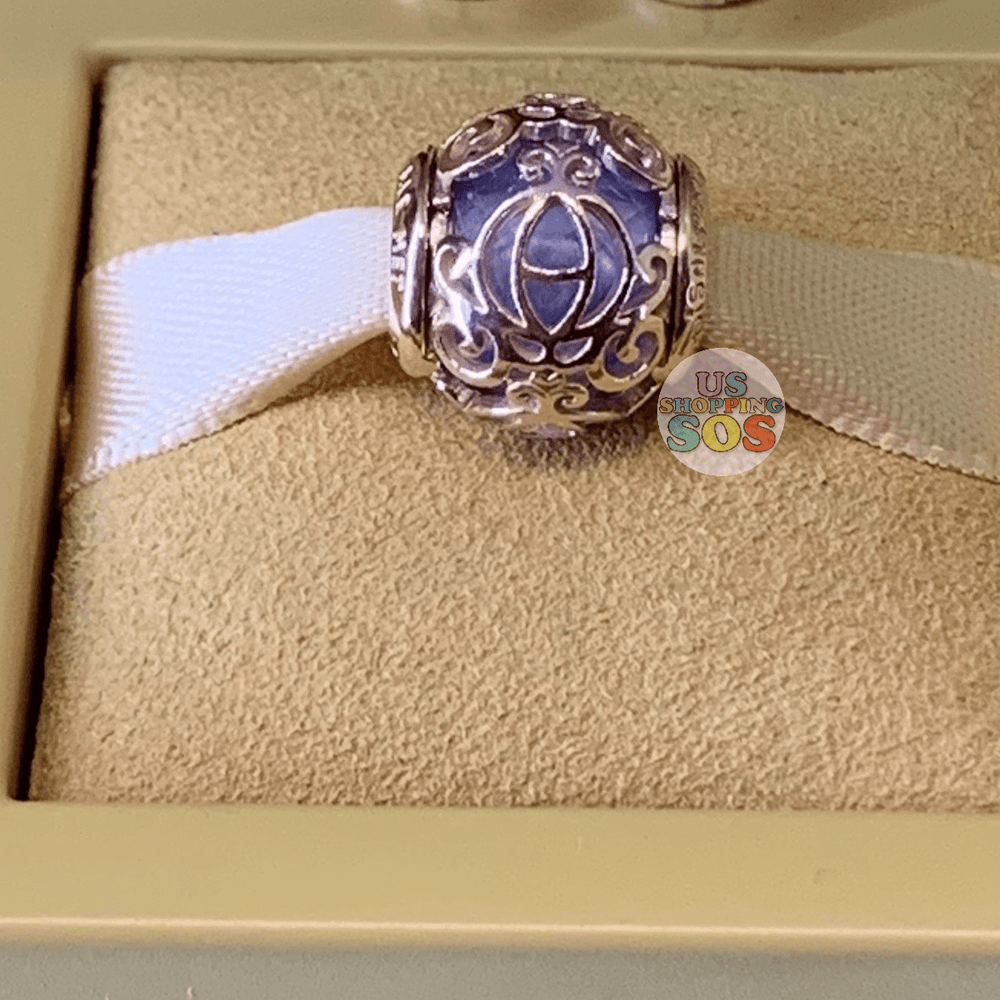 DLR - Pandora Charm - Cinderella Rose Gold Carriage with Blue Stone