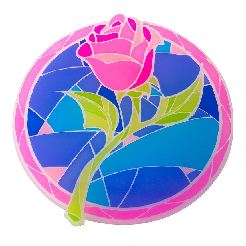 TDR - Beauty and the Beast Stained Glass Rose Souvenir Coaster