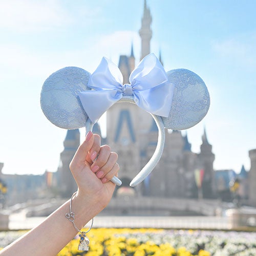 TDR - Disney Blue Ever After Collection - Minnie Mouse Ear Headband