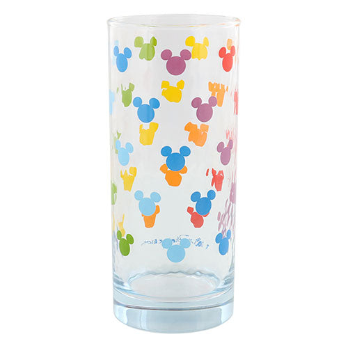 TDR - All Over Print Rainbow Color Mickey Mouse Head Glass