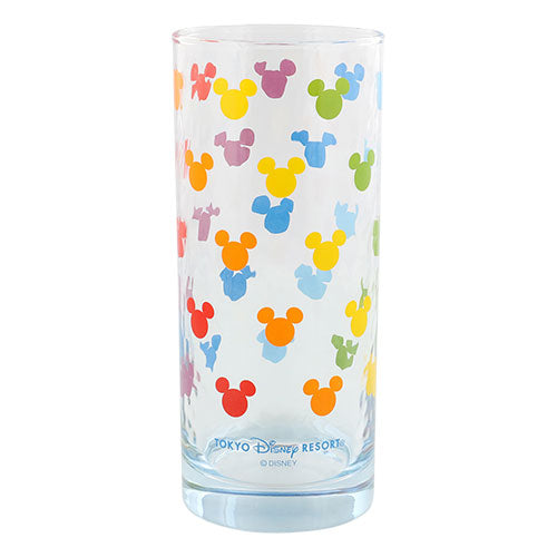 TDR - All Over Print Rainbow Color Mickey Mouse Head Glass