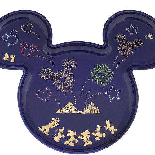 TDR - Tokyo Disney Resort Night Sky & Fireworks Collection - Mickey Mouse Head Shaped Plate