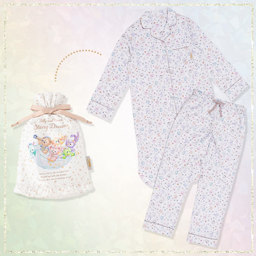 On Hand!!! TDR - Duffy and Friends Starry Dreams Collection - Pajama Dress Set For Adults with Drawstring Bag Set