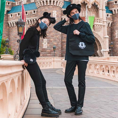 TDR - Fluffy Boa Mickey Mouse Bucket Hat with Ear (Color: Black)