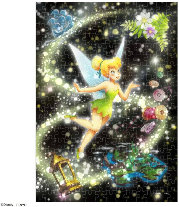 Japan Tenyo - Disney Puzzle - 266 Pieces Tight Series Stained Art - Twinkle Shower x Brightness of Pixie Dust (Tinker Bell)
