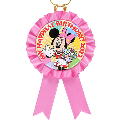 TDR - Happy Birthday 2022 Button Badge with Strap x Minnie Mouse