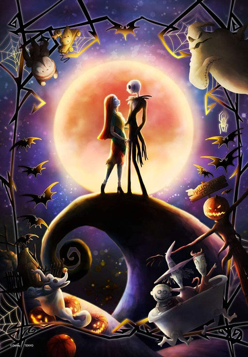 Japan Tenyo - Disney Puzzle - 500 Pieces Tight Series Pure White - Silhouette Romance x Dear Feeling (The Nightmare Before Christmas)