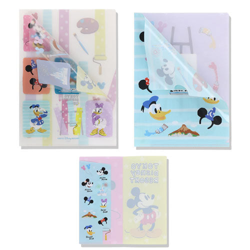 TDR - Mickey Mouse & Friends Retro Paint Design Collection x Clear Folders Set