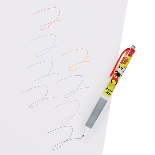 TDR - Mickey Mouse & Friends Retro Paint Design Collection x 8 Ballpoint Pens Set