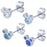 TDR - Mickey Mouse Shaped Blue Gradation Color Pierced Earrings Set