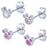 TDR - Mickey Mouse Shaped Pink Gradation Color Pierced Earrings Set