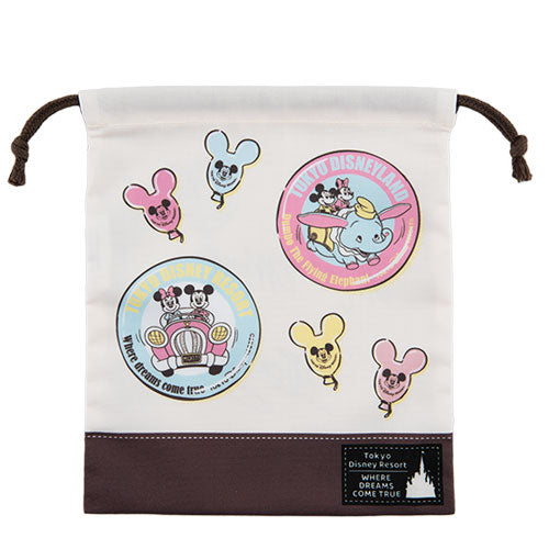 TDR - Mickey Mouse & Friends Trompe-l'œil Design Drawstring Bag