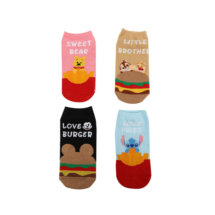 Taiwan Disney Collaboration - SB Disney Character Fast Food Cartoon Print Socks (4 Styles)