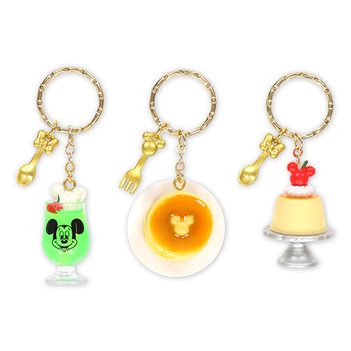 TDR - Mickey Mouse Melon Soda, Pancake, Pudding Keychains Set (Release Date: Feb 16)