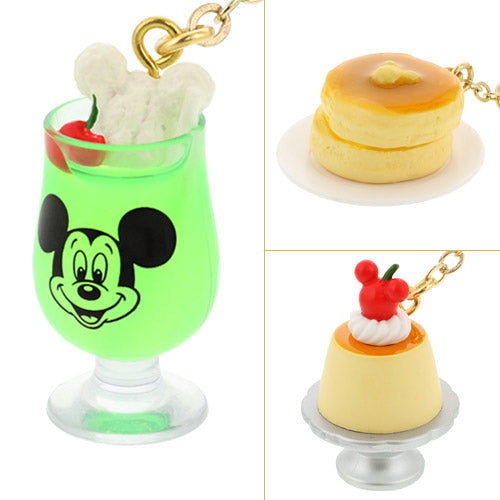 TDR - Mickey Mouse Melon Soda, Pancake, Pudding Keychains Set (Release Date: Feb 16)