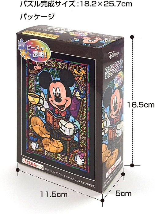 Japan Tenyo - Disney Puzzle - 266 Pieces Tight Series Stained Art - Stained Glass x Mickey & Friends