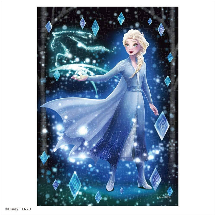 Japan Tenyo - Disney Puzzle - 266 Pieces Tight Series Stained Art - Twinkle Shower x The Secret of Sparkling Magic (Elsa)