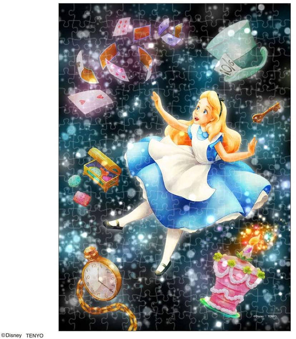 Japan Tenyo - Disney Puzzle - 266 Pieces Tight Series Stained Art - Twinkle Shower x A Mysterious Dream (Alice)