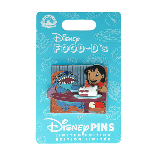 HKDL - Disney Food-D's Limited Edition Pin - Lilo & Stitch