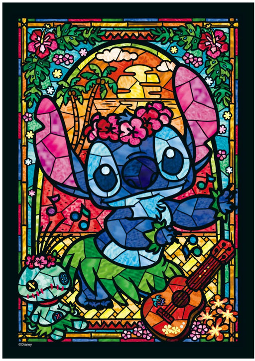 Japan Tenyo - Disney Puzzle - 266 Pieces Tight Series Stained Art - Stained Glass x Stitch