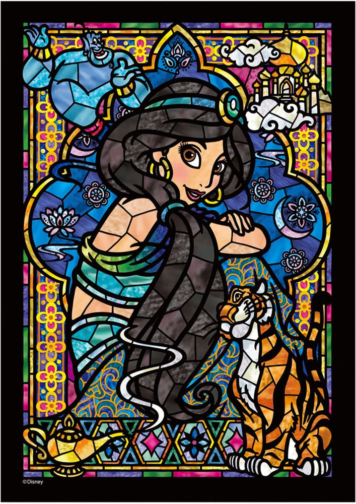 Japan Tenyo - Disney Puzzle - 266 Pieces Tight Series Stained Art - Stained Glass x Jasmine