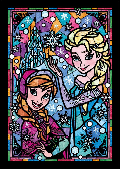 Japan Tenyo - Disney Puzzle - 266 Pieces Tight Series Stained Art - Stained Glass x Elsa & Anna