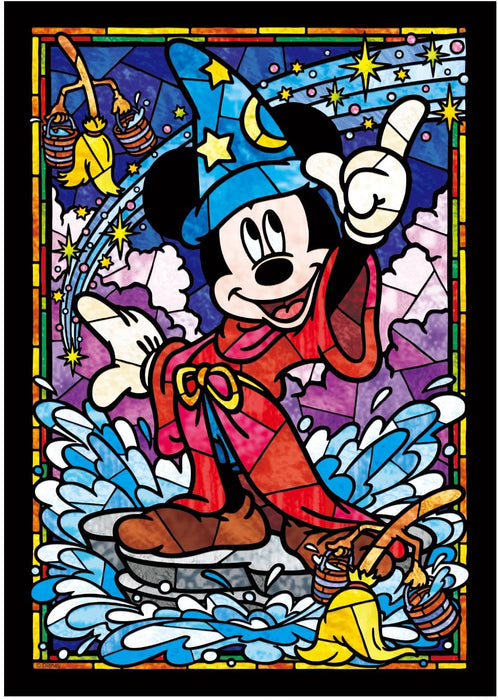 Japan Tenyo - Disney Puzzle - 266 Pieces Tight Series Stained Art - Stained Glass x Sorcerer Mickey Mouse
