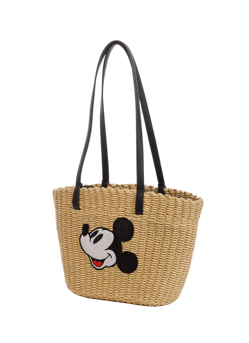 Taiwan Disney Collaboration - GG Mickey Mouse 2WAY Rattan Tote Bag