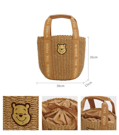Taiwan Disney Collaboration - GG Winnie the Pooh Rattan Hand Bag