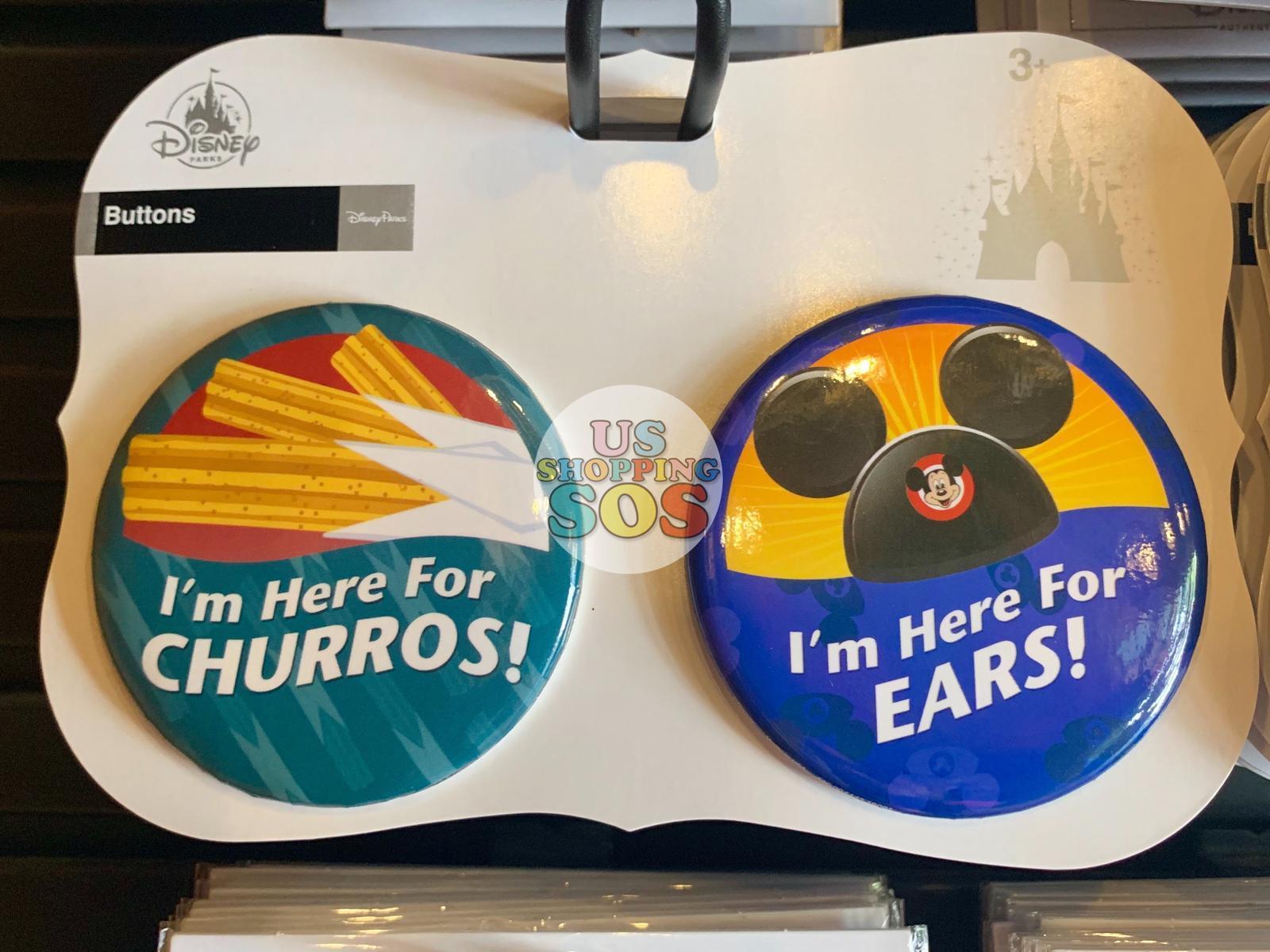 DLR - Button Badge Set - Churros & Ears