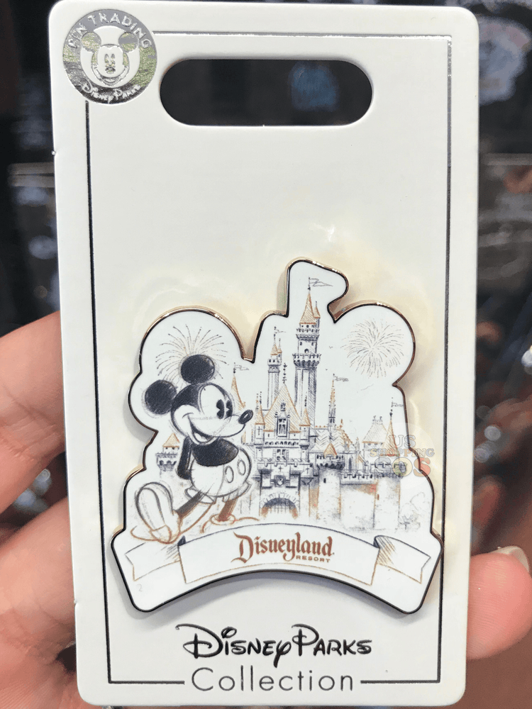 DLR - Sketch Mickey with Castle Pin