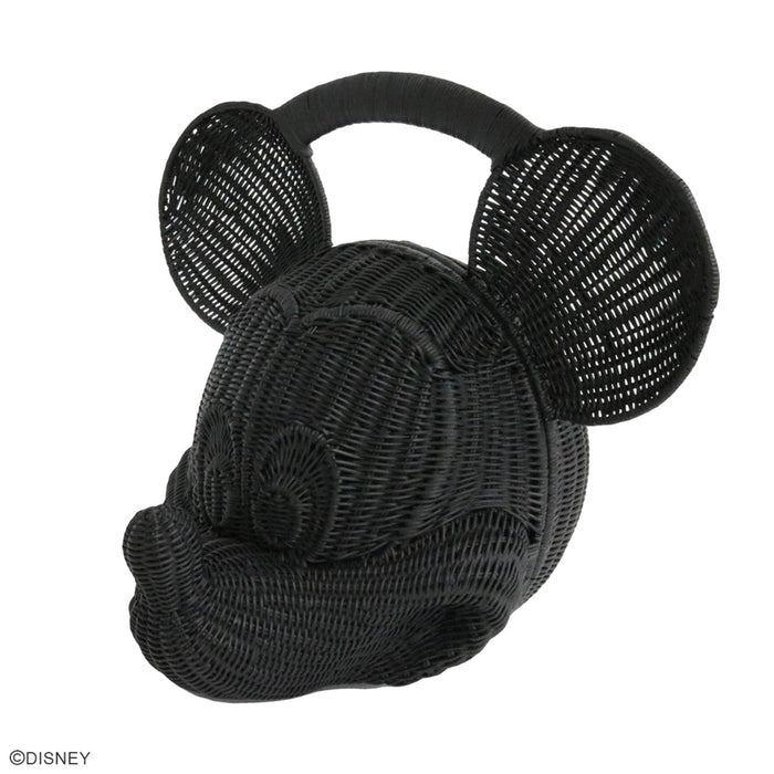 Japan Exclusive - Mickey Mouse Rattan Bag (Color: Black)