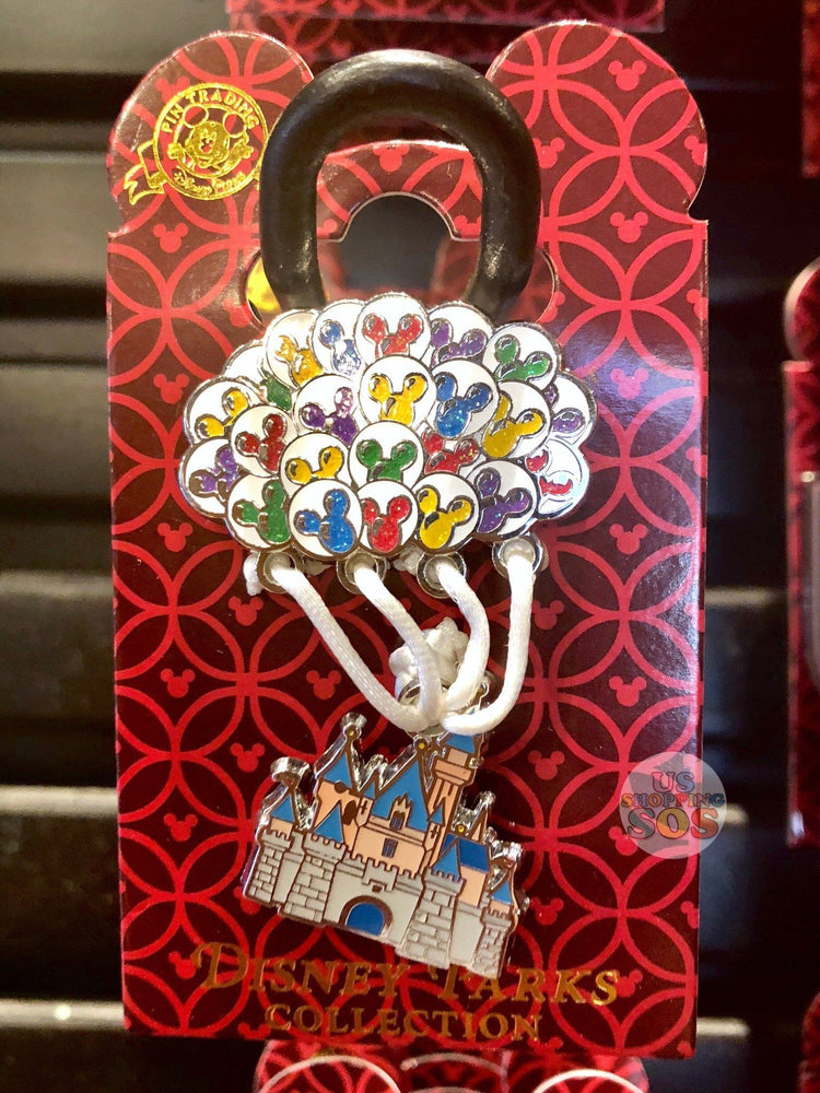 DLR - Attraction Pin - Castle with Mickey Balloons