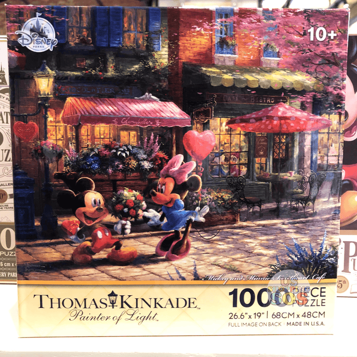 DLR - 1000 Piece Disney Parks Puzzle by Thomas Kinkade - Mickey & Minnie Sweetheart Cafe