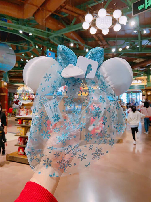 SHDL - Blue White Sparkle Elsa Minnie Mouse Ears Headband