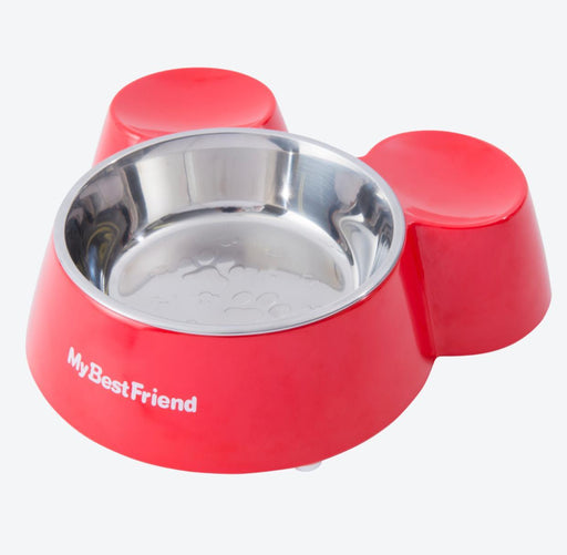 TDR - Mickey Mouse Head Shaped Pet Bowl (Color: Red)