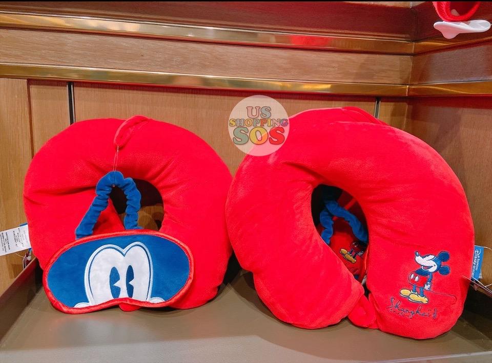 SHDL - Travel in Shanghai Collection - Neck Pillow & Eye Mask Set Mickey Mouse