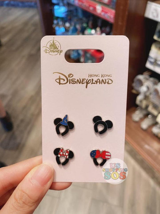 HKDL - Earrings Set x Mickey & Minnie Mouse Ear Headband Shaped