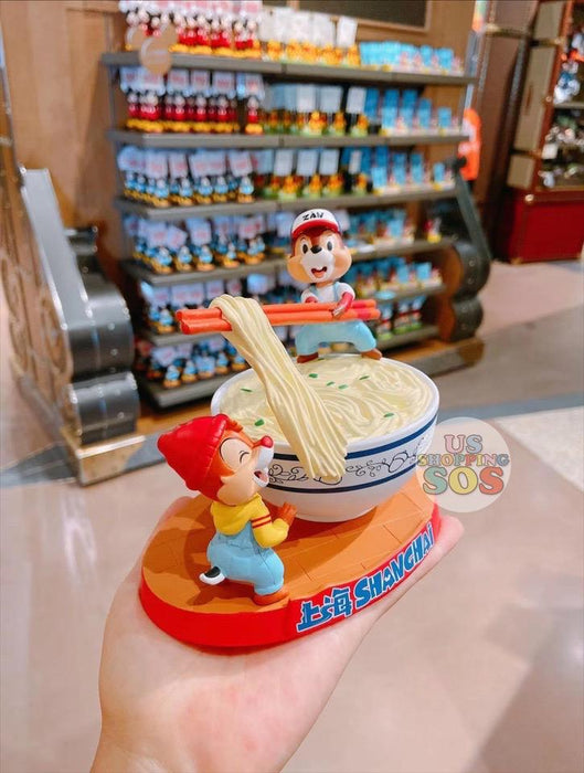 SHDL - Mickey & Friends Travel Shanghai Disneyland Collection - Decoration Figure x Chip & Dale with Noodles
