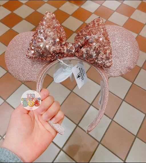 SHDL - Minnie Mouse Ear Headband with Bow (Rose Gold)