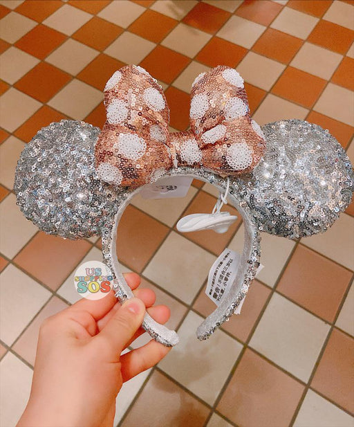 SHDL - Minnie Mouse Ear Headband with Bow (Rose Gold & Silver)