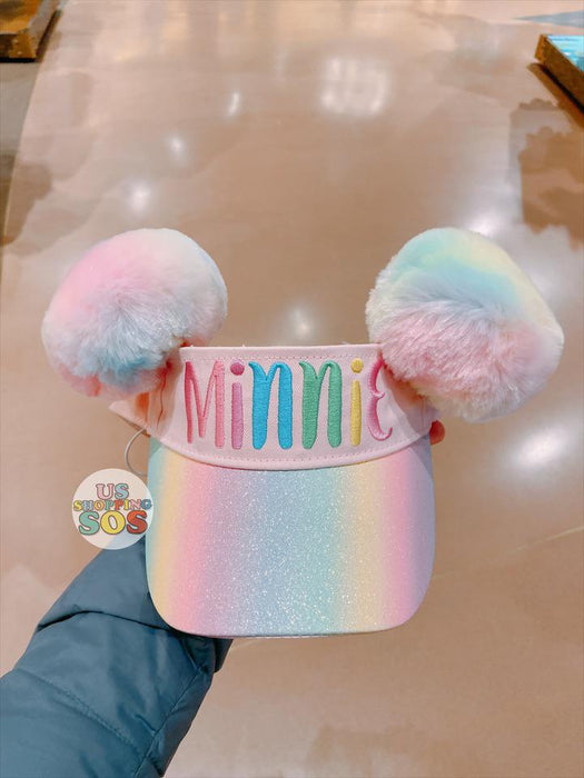SHDL - Minnie Mouse Pastel/ Cotton Candy Dream Visor with Pom Pom
