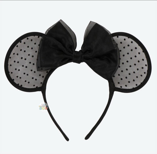TDR - Minnie Mouse Black Color Dot Lace Ear Headband