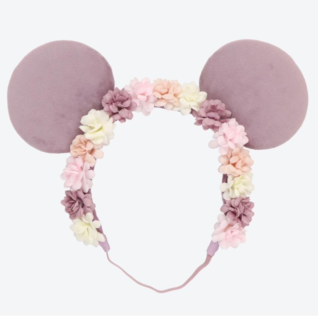 TDR - Stretch Headband x Minnie Mouse Flowers (Color: Purple)