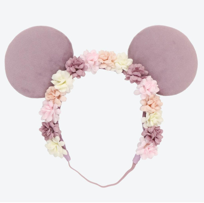 TDR - Stretch Headband x Minnie Mouse Flowers (Color: Purple)