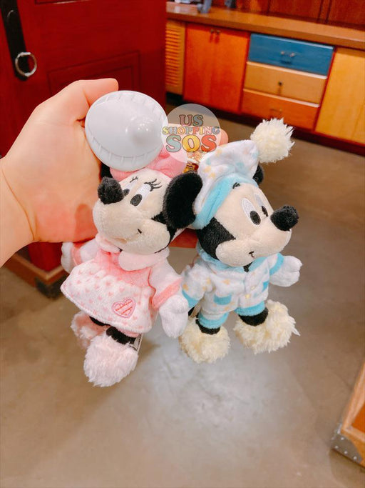 SHDL - Mickey & Minnie Mouse Pajamas Plush Keychains Set