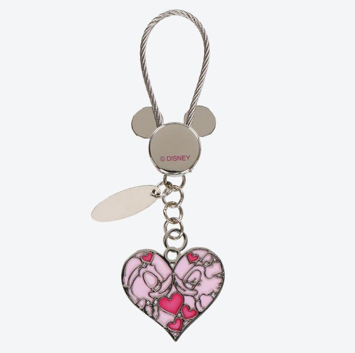 TDR - Donald & Daisy Duck Stained Glass Keychain