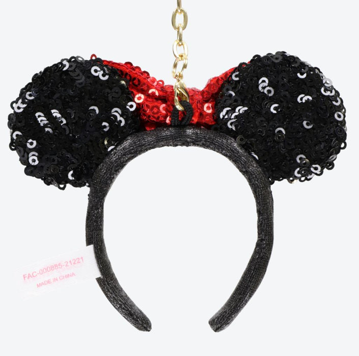 TDR - Minnie Mouse Sequin Headband x Keychain